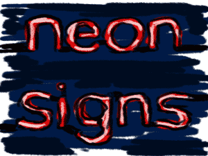 Desenho de sinal de néon.